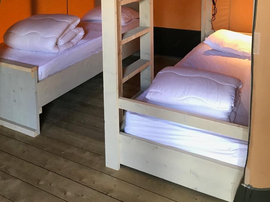 Tente en toile et en bois 5 personnes - Tente safari 37m² 2