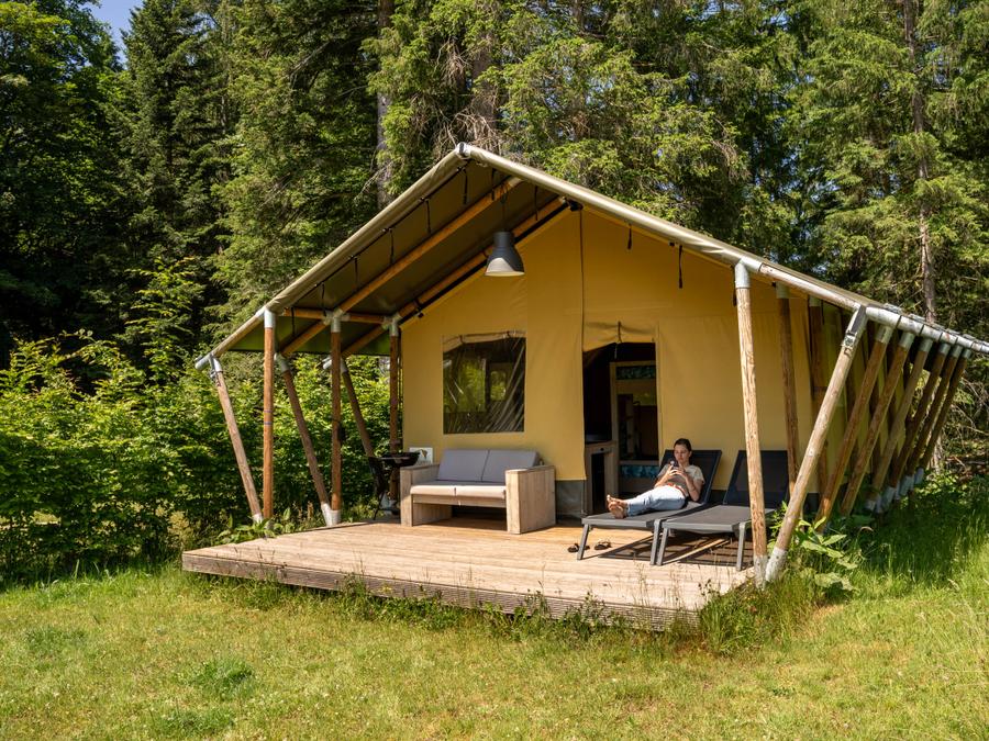 Tente en toile et en bois 5 personnes - Tente safari 37m² 14