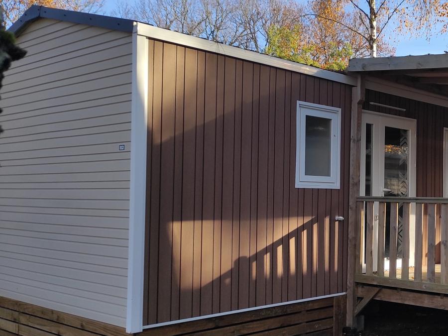 Mobilhome 4 personnes - Cottage des Familles 2 CH - 4 PERS 32 m² - TV + CLIM + LV + DRAPS (inclus à la location à la semaine) 4