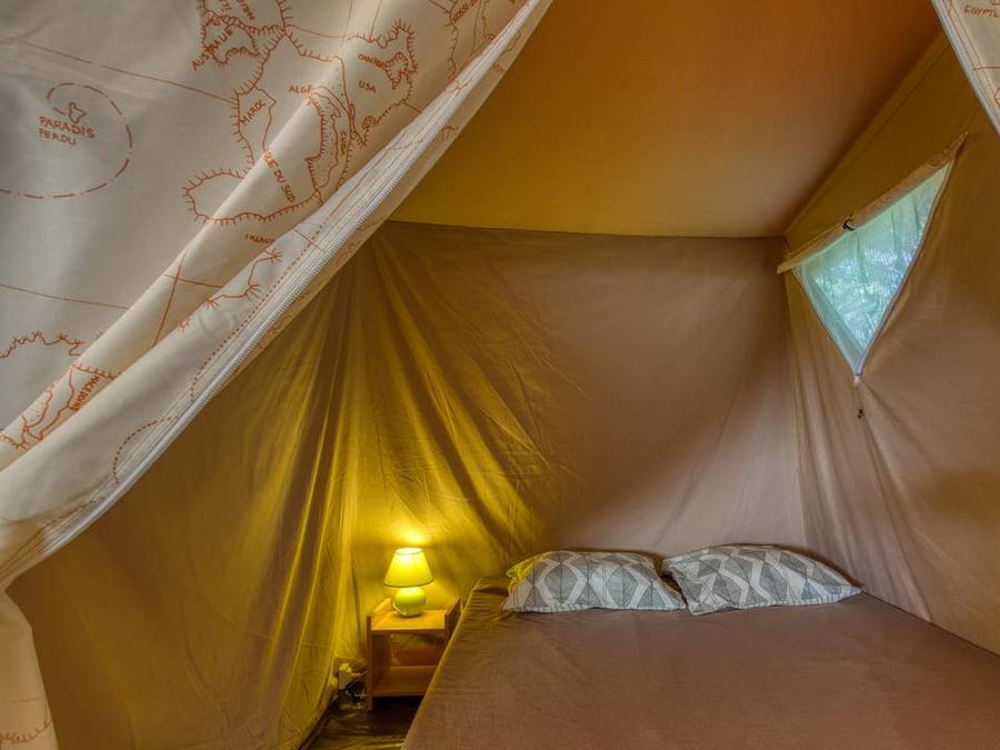 Tente en toile et en bois 5 personnes - LODGE CANADA sans sanitaires 20 m² 6