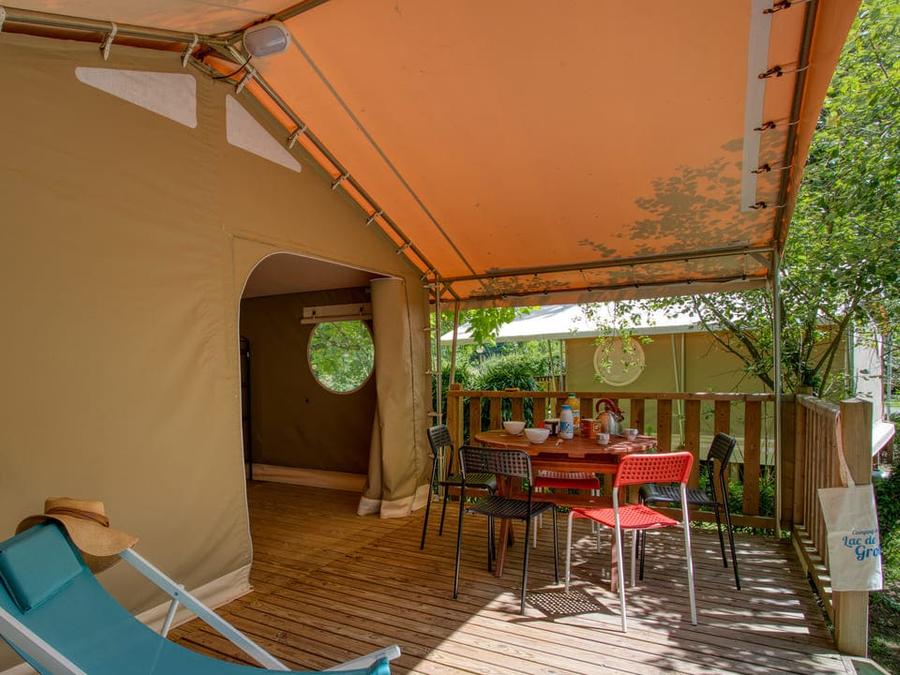 Tente en toile et en bois 5 personnes - LODGE CANADA sans sanitaires 20 m² 5