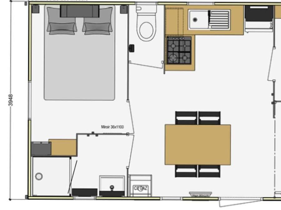 Mobilhome 6 personnes - MH2 BERMUDES 27 m² 9