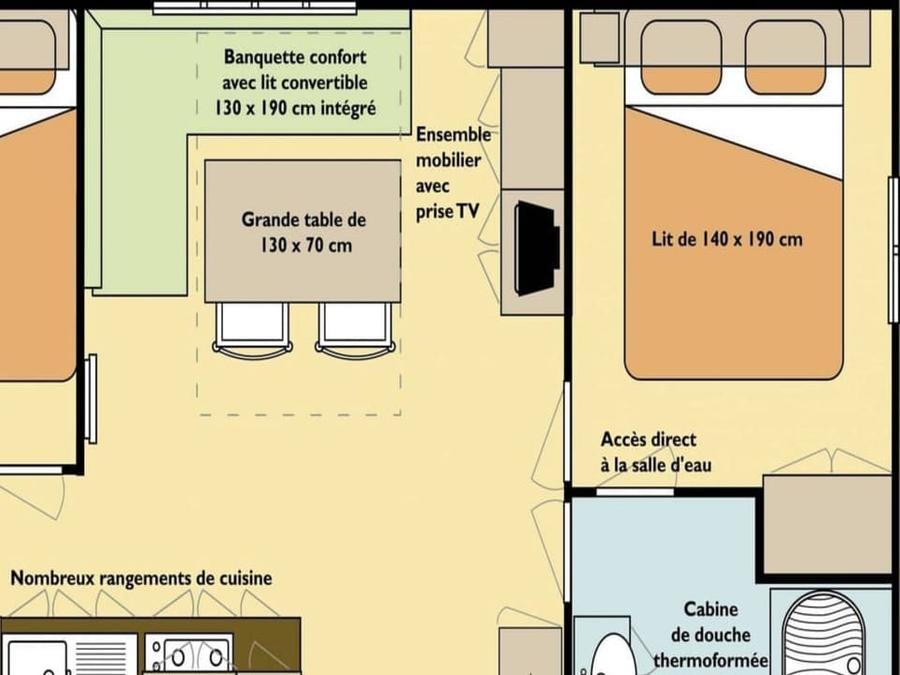 Mobilhome 6 personnes - MH2 SUPER MERCURE 26 m² 9