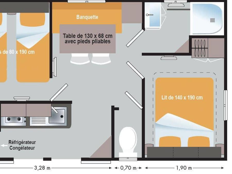 Mobilhome 4 personnes - MH2 SUPER VENUS 22 m² 9