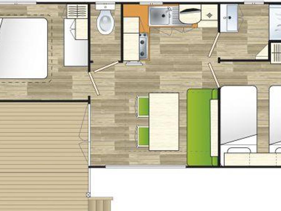 Mobilhome 6 personnes - MH2 LOGGIA 24 m² 9