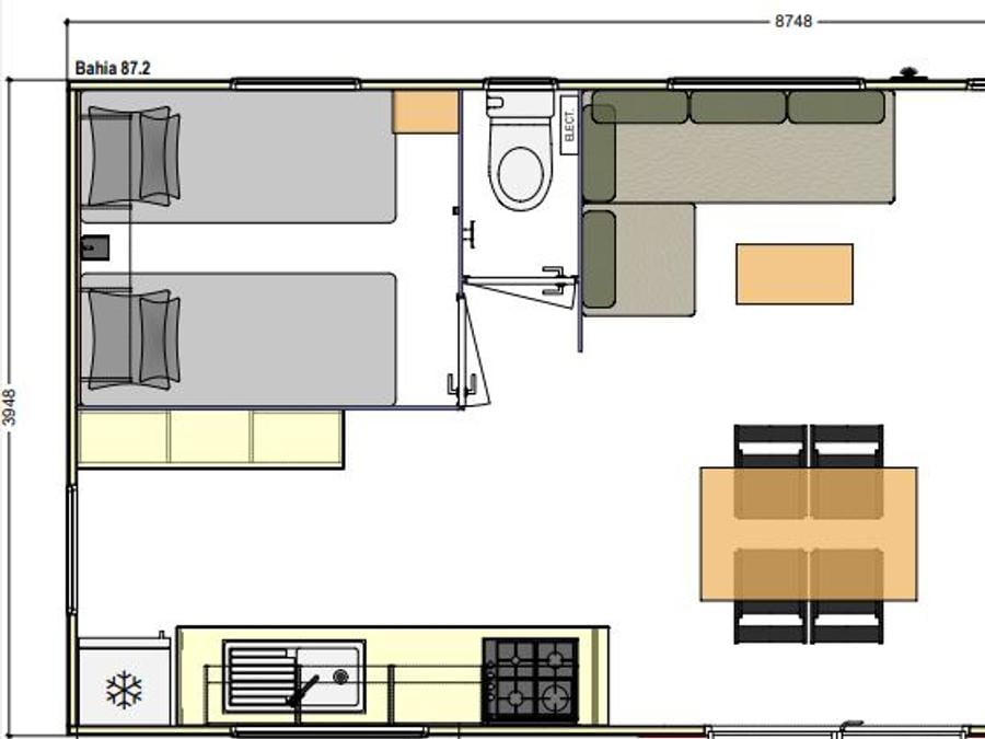 Mobilhome 6 personnes - MH2 BAHIA 33 m² - Lave Vaisselle 9