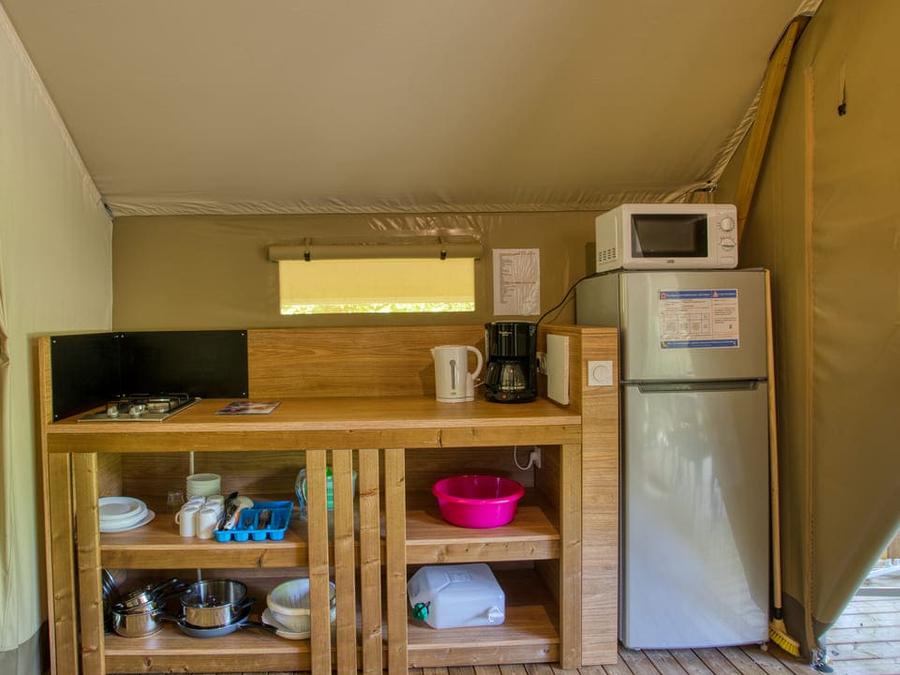 Tente en toile et en bois 5 personnes - Lodge Wood 23m² - 2 chambres 4