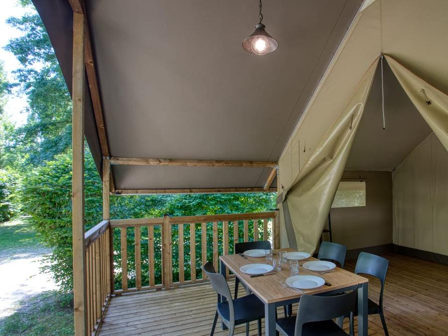 Tente en toile et en bois 5 personnes - Lodge Wood 23m² - 2 chambres 2