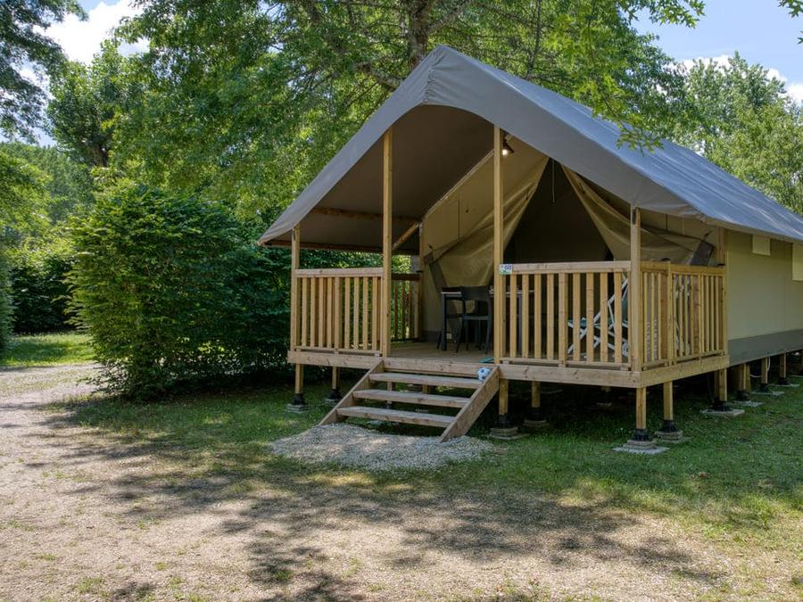 Tente en toile et en bois 5 personnes - Lodge Wood 23m² - 2 chambres 1