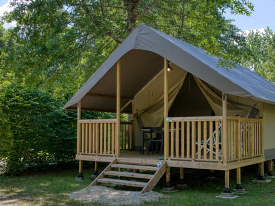 Tente en toile et en bois 5 personnes - Lodge Wood 23m² - 2 chambres 0