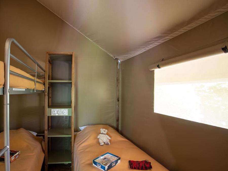 Tente en toile et en bois 5 personnes - Lodge Wood 23m² - 2 chambres 7