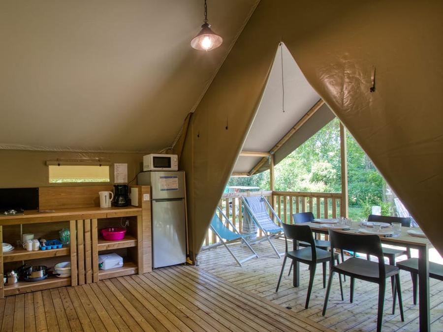 Tente en toile et en bois 5 personnes - Lodge Wood 23m² - 2 chambres 3