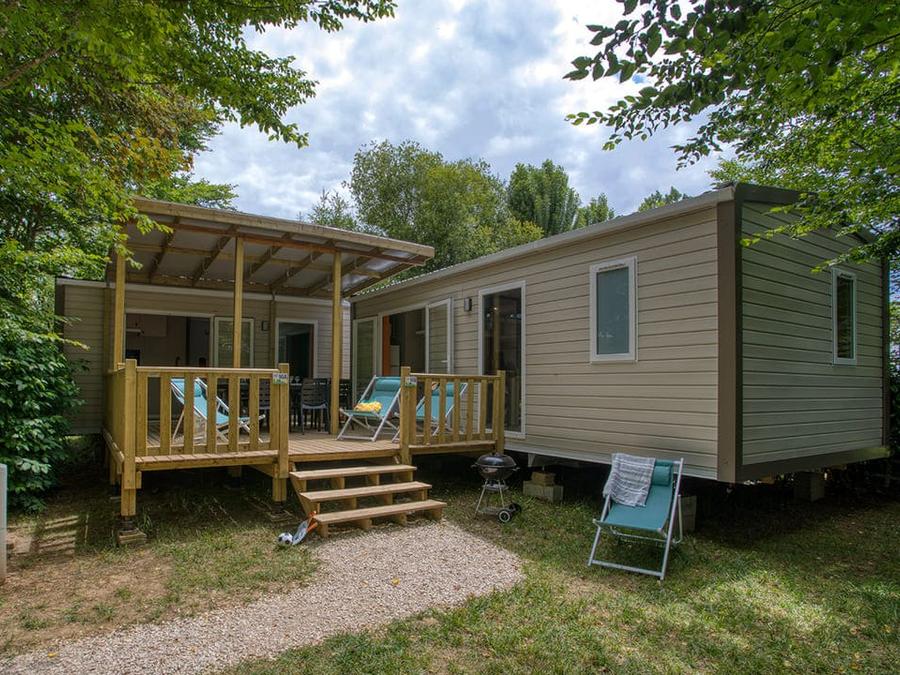 Mobilhome 10 personnes - Tribu 2x26m² - 4 chambres - terrasse semi-couverte 22m² - TV - lave vaisselle 0