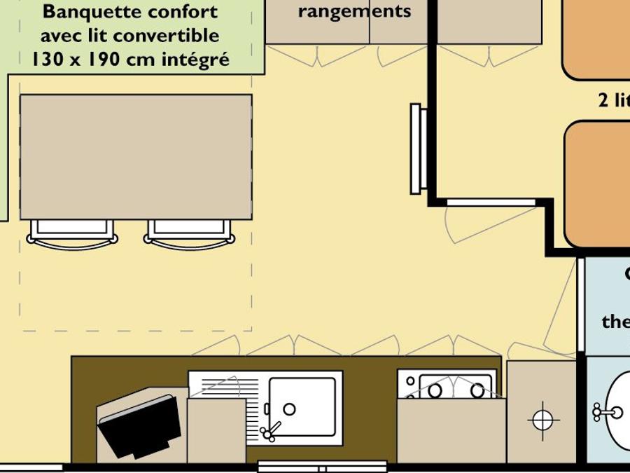 Mobilhome 4 personnes - LE FAUNE 5