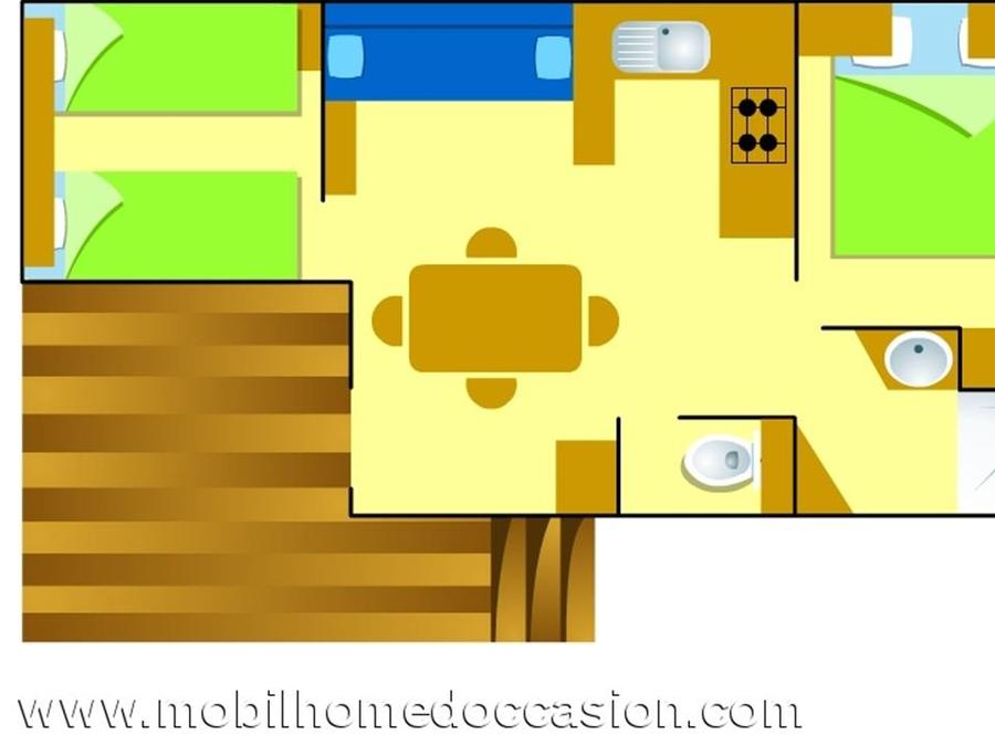 Mobilhome 4 personnes - PACIFIQUE 5