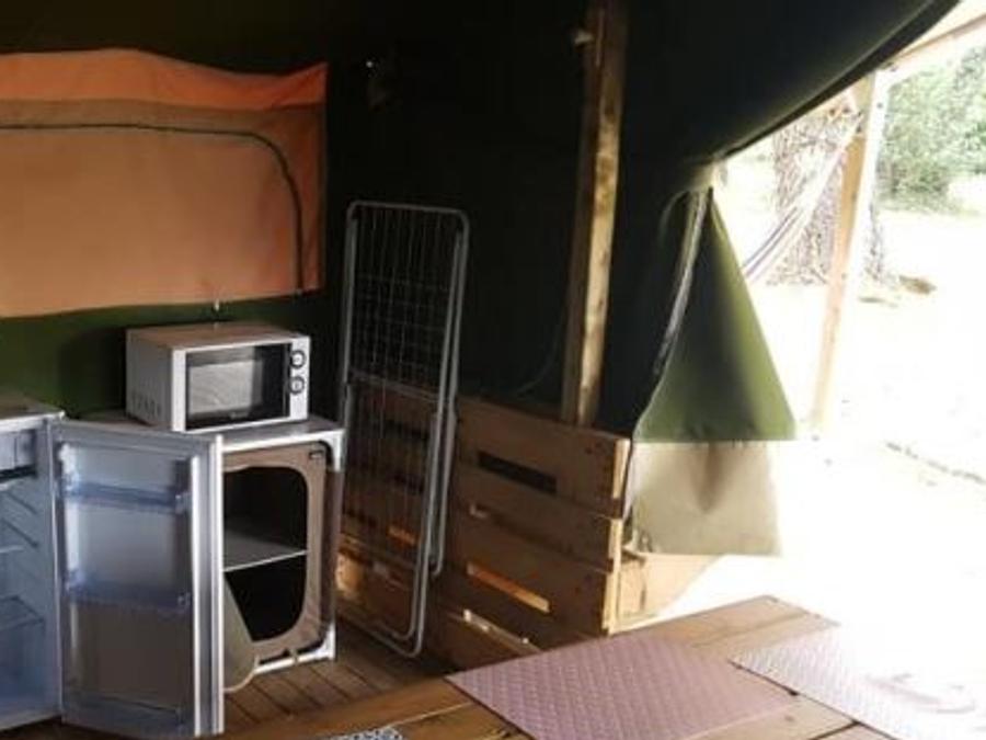 Tente en toile et en bois 5 personnes - AMERICAINE 1