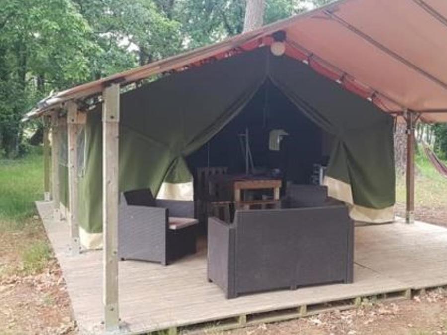 Tente en toile et en bois 5 personnes - AMERICAINE 0