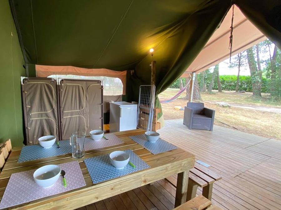 Tente en toile et en bois 5 personnes - AMERICAINE 2