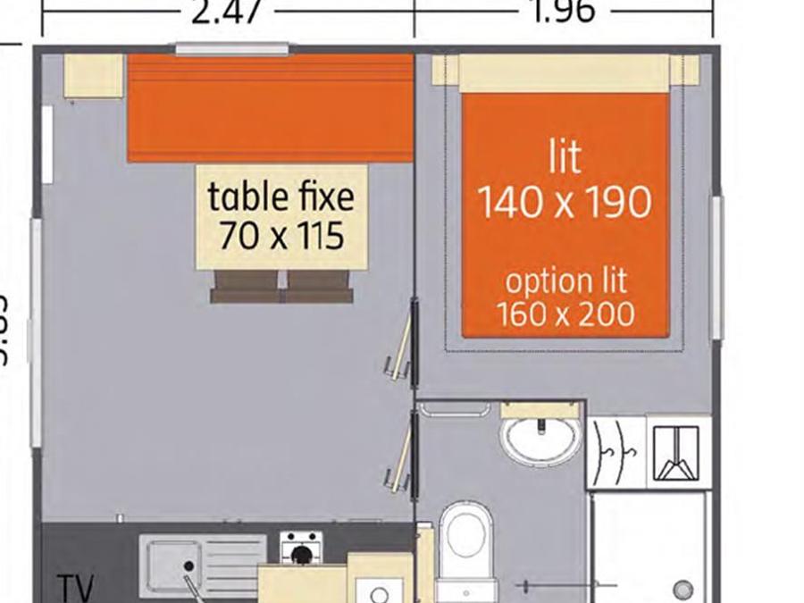 Mobilhome 2 personnes - DUO 1ch 4