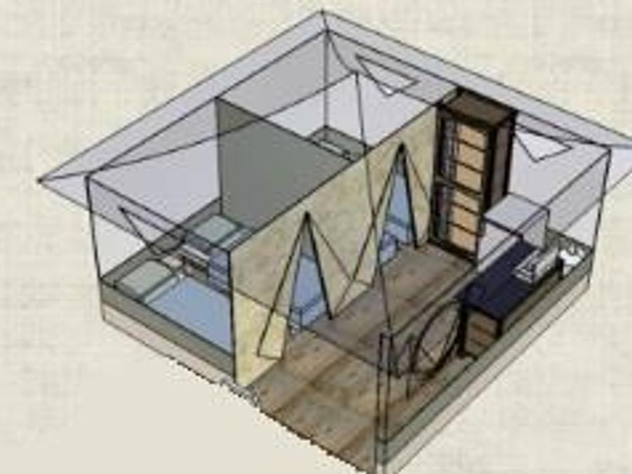 Bungalow toilé 5 personnes - 2 chambres 16m², sans sanitaires 5