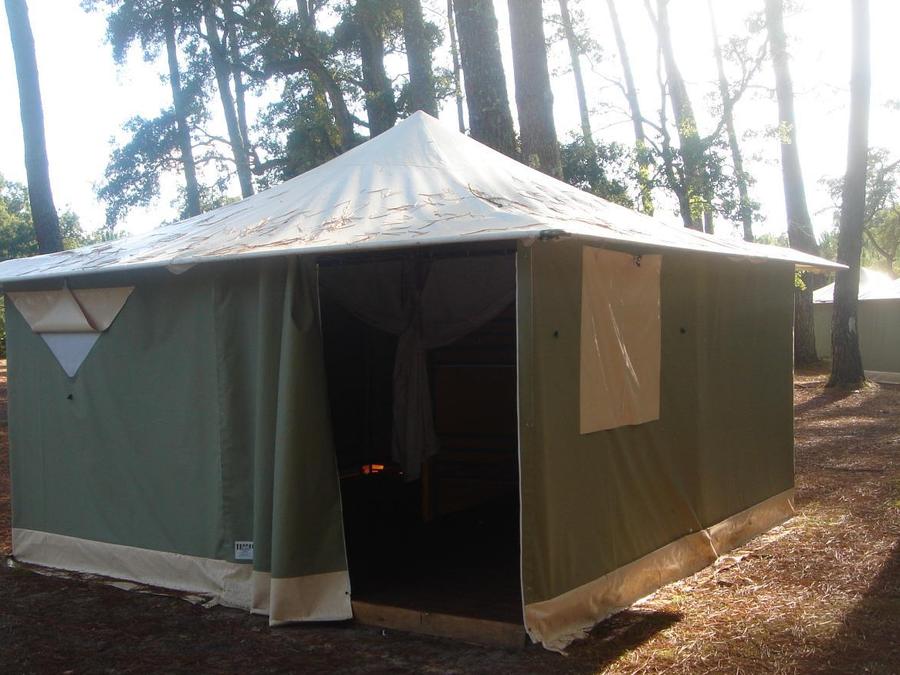 Bungalow toilé 5 personnes - 2 chambres 16m², sans sanitaires 0
