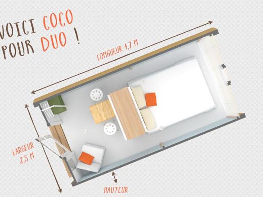 Bungalow toilé 2 personnes - Coco Duo 6