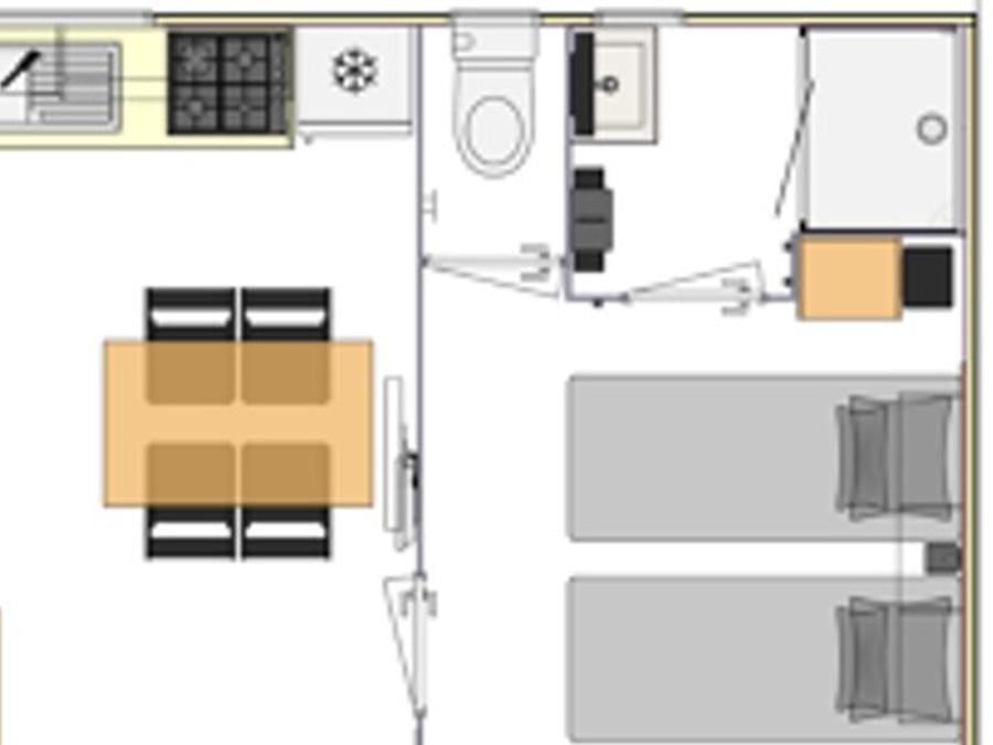 Mobilhome 4 personnes - Home Zen Spa 2ch 2sdb (gamme Privilège) 8