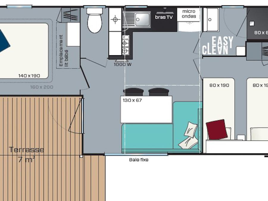 Mobilhome 4 personnes - Home Plaisir 2ch (gamme Primo) 8