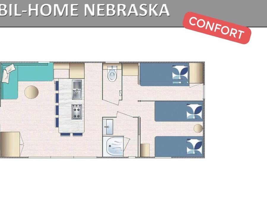 Mobilhome 6 personnes - NEBRASKA VUE MER. CONFORT 8