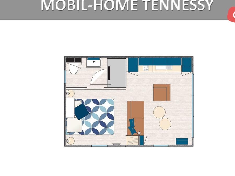 Mobilhome 2 personnes - TENNESSY VUE MER CONFORT 9
