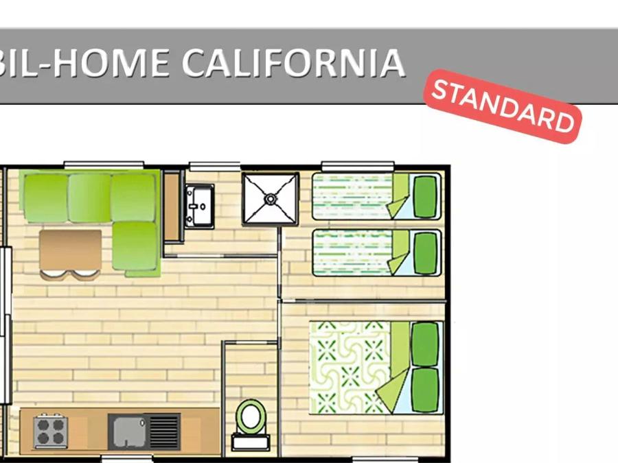 Mobilhome 4 personnes - California 3 Pièces 4 Personnes Climatisé + TV 9