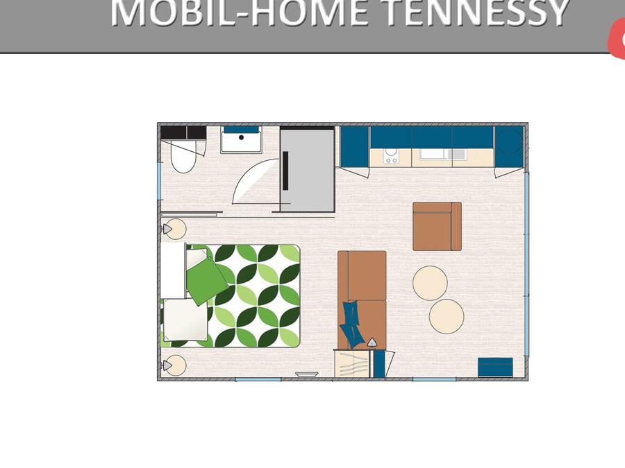 Mobilhome 2 personnes - TENNESSY. CONFORT 8