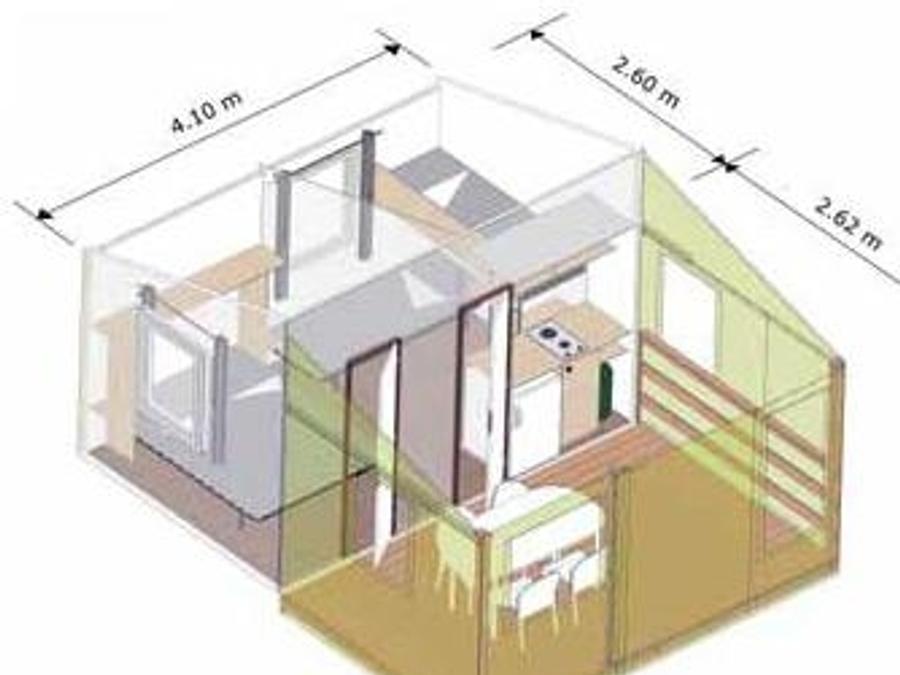 Bungalow 5 personnes - MOBITOILE - sans sanitaire 5