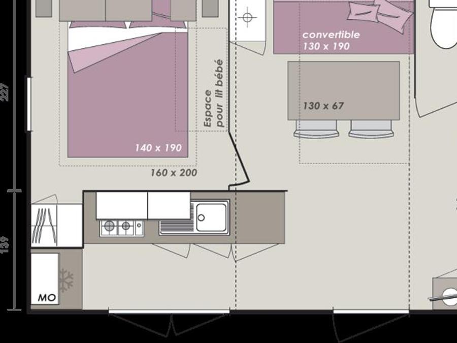 Mobilhome 4 personnes - Riviera Confort + Terrasse couverte 5