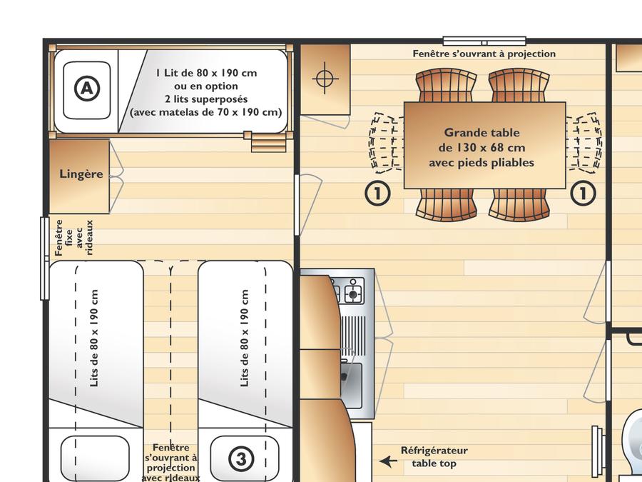 Mobilhome 6 personnes - ESSENTIEL - 25m² 4