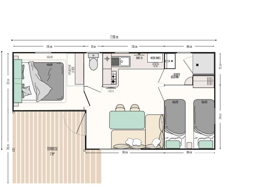 Mobilhome 4 personnes - COSY 2 | CLIM 6