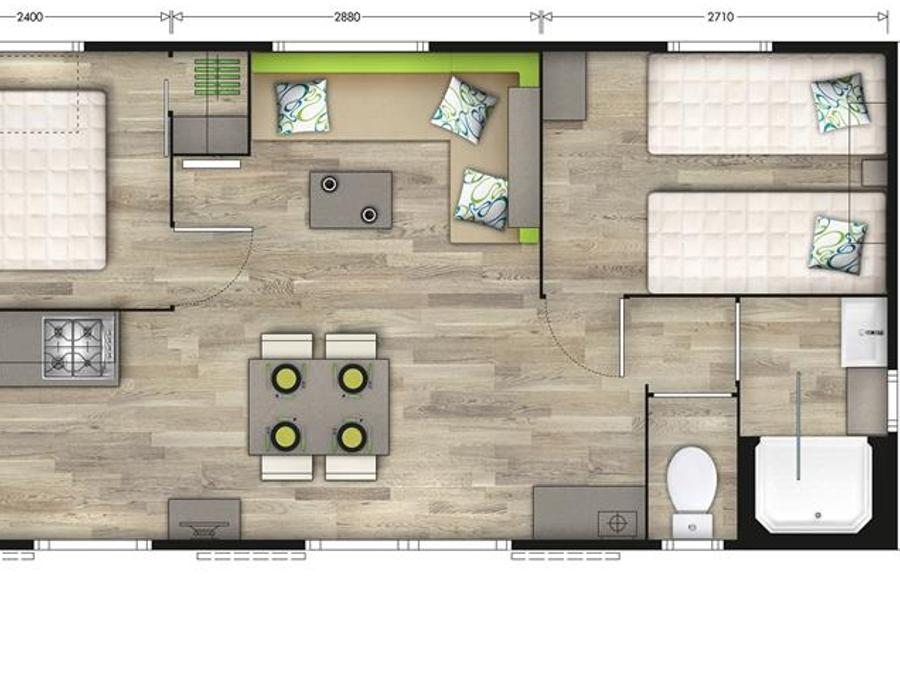 Mobilhome 4 personnes - Premium - 31m² - 2 chambres 9