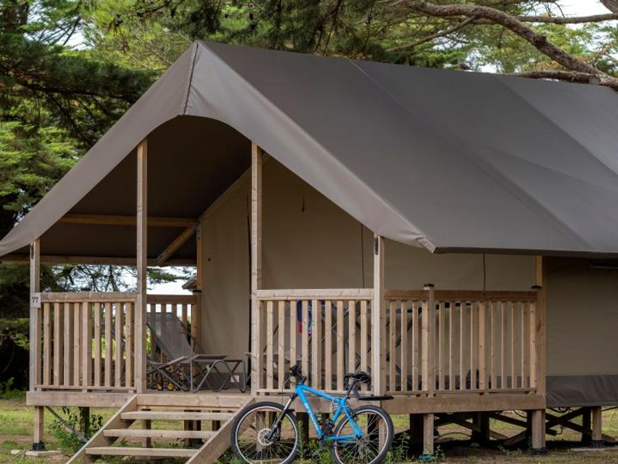 Tente en toile et en bois 4 personnes - Tente Lodge Confort sans sanitaire - 2 chambres 3