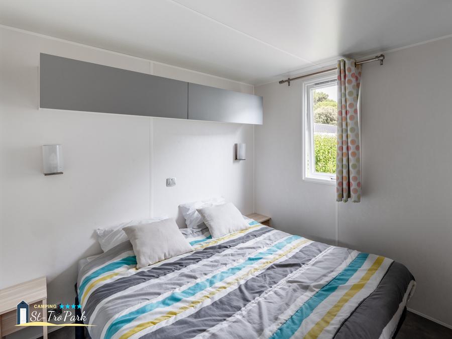 Mobilhome 2 personnes - Mobil-home Confort 18,60 m² (1 chambre) + terrasse bois semi-couverte 4