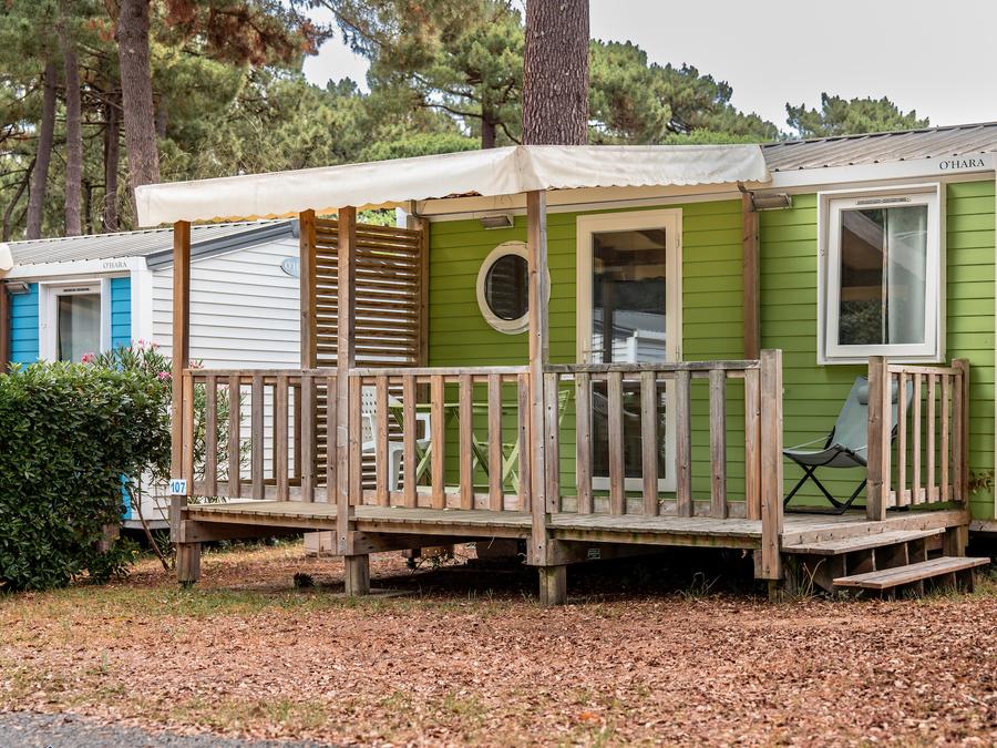 Mobilhome 2 personnes - Mobil-home Confort 18,60 m² (1 chambre) + terrasse bois semi-couverte 1