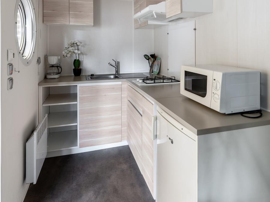 Mobilhome 2 personnes - Mobil-home Confort 18,60 m² (1 chambre) + terrasse bois semi-couverte 3