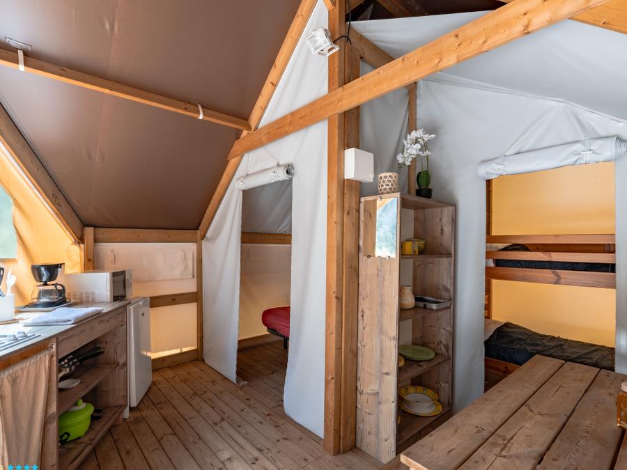 Lodge 4 personnes - Tente Écolodge Confort 17m² (2 chambres) - sans sanitaires 4