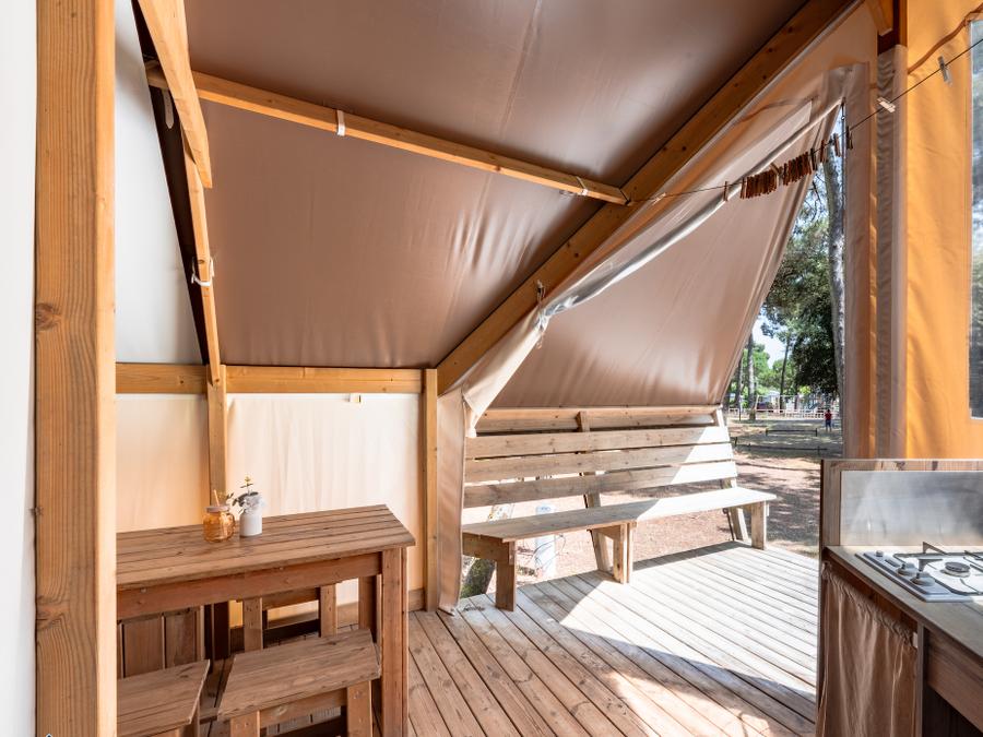 Lodge 4 personnes - Tente Écolodge Confort 17m² (2 chambres) - sans sanitaires 6