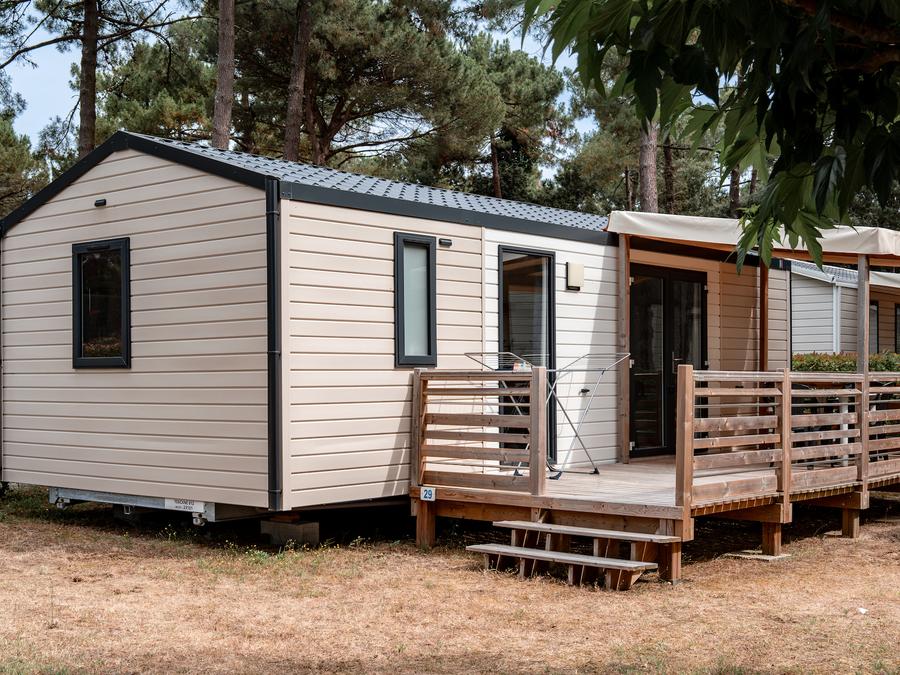 Mobilhome 4 personnes - Mobil-home Premium 31m² (2 chambres) + Lave Vaisselle + terrasse semi-couverte 15m² 2