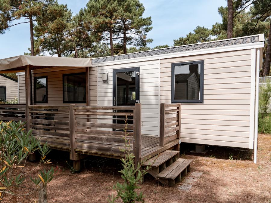 Mobilhome 4 personnes - Mobil-home Premium 32m² (2 chambres - 2 sdb) + Lave Vaisselle + terrasse semi-couverte 15m² 1