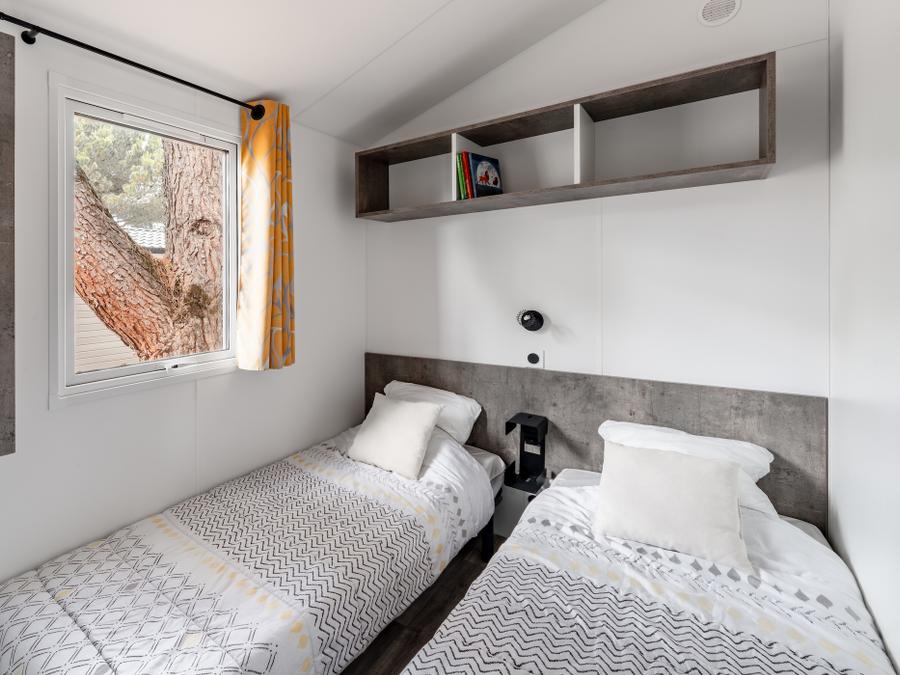 Mobilhome 6 personnes - Mobil-home Premium 33m² (3 chambres) + Lave Vaisselle + Lit 160 + Terrasse semi-couverte 15m² 6