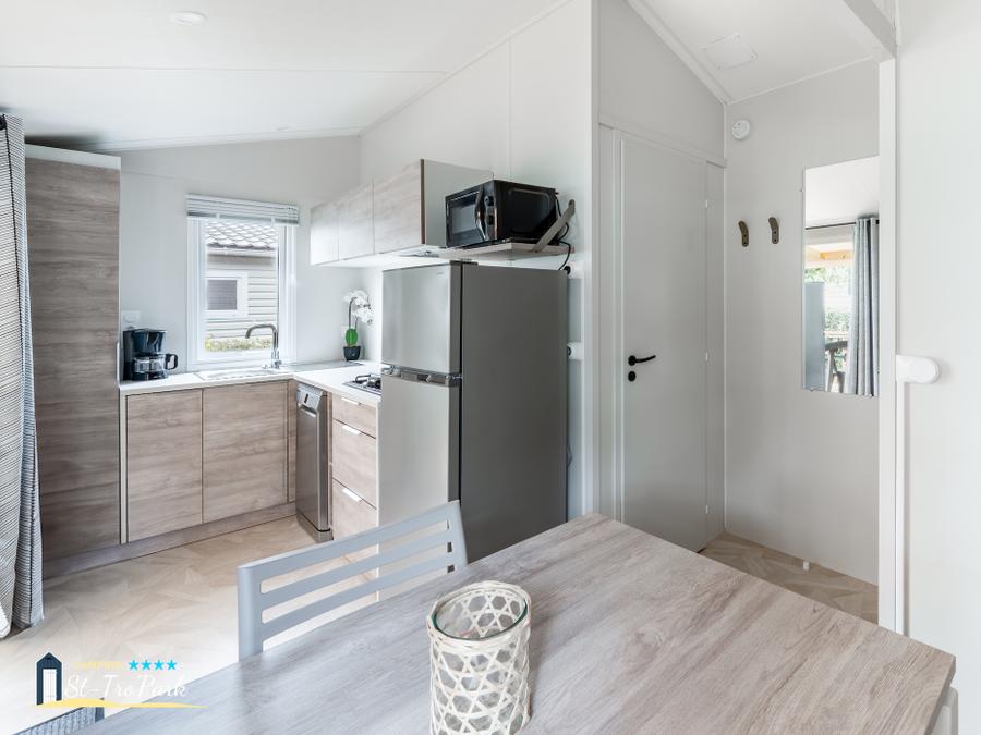 Mobilhome 2 personnes - Mobil-home Premium 19m² (1 chambre) + Lave-vaisselle + Terrasse semi-couverte 11m² 2