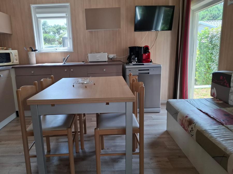 Chalet 6 personnes - Chalet Premium 34m² (3 chambres) + Climatisation + Lave-vaisselle + Terrasse couverte 4