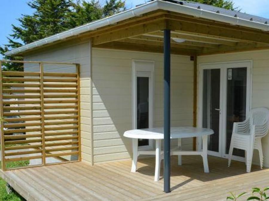Chalet 6 personnes - Chalet Premium 34m² (3 chambres) + Climatisation + Lave-vaisselle + Terrasse couverte 1