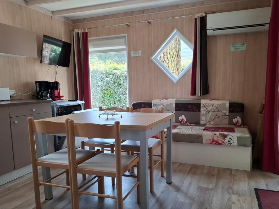 Chalet 6 personnes - Chalet Premium 34m² (3 chambres) + Climatisation + Lave-vaisselle + Terrasse couverte 3